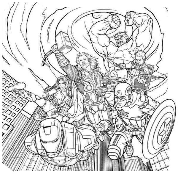 Avengers coloring pages p5