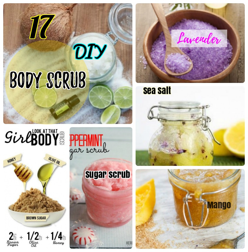 What are some recipes for homemade body scrubs?