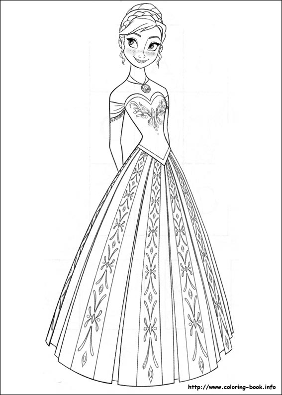 Frozen Anna Coloring page