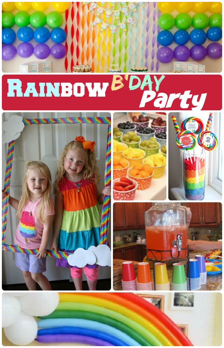 DIY Rainbow Birthday party ideas for kids