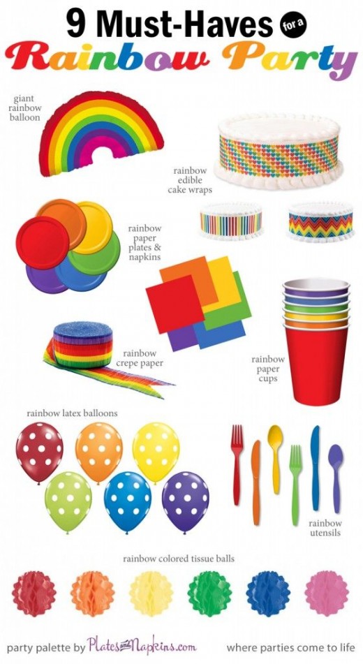 DIY Rainbow Birthday party ideas 