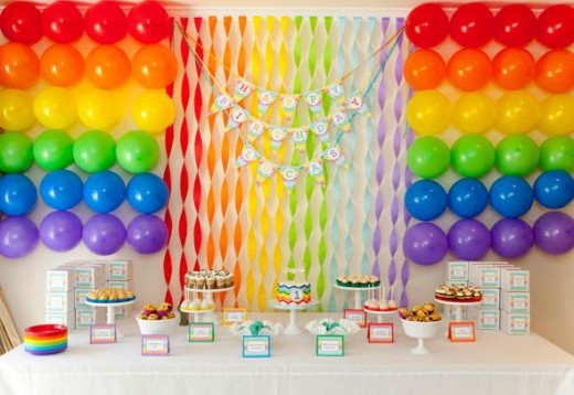 DIY Rainbow Birthday party ideas 