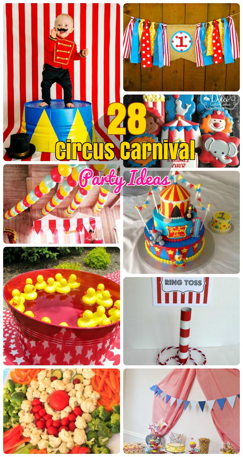 28 Circus Carnival Themed Birthday Party Ideas for Kids - Diy Craft