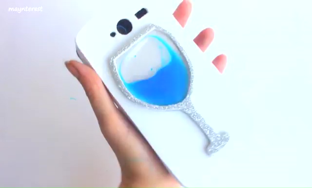 DIY Phone case with Wine glass water (2)