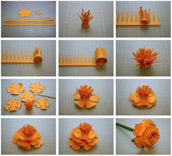 DIY how to make paper flower craft step by step
