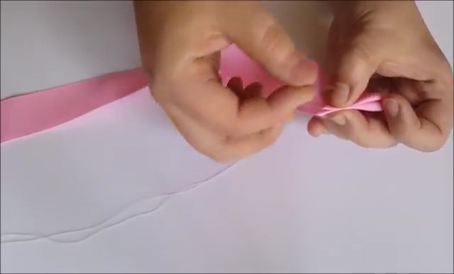 How to Ribbon Flower with Pearl Beads (6)