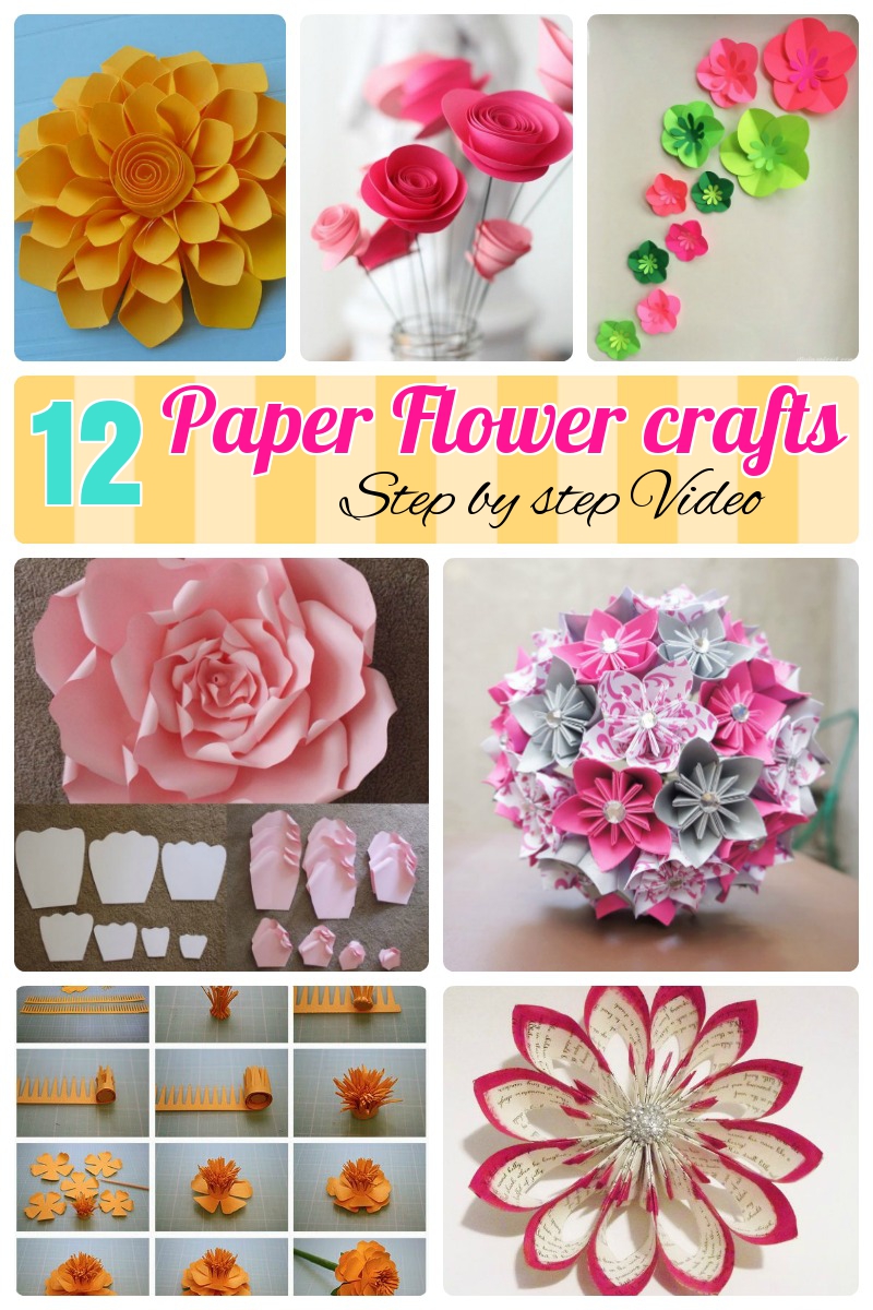 16 Easy Diy Paper Flower Crafts Ideas For Home Decor Step By Step