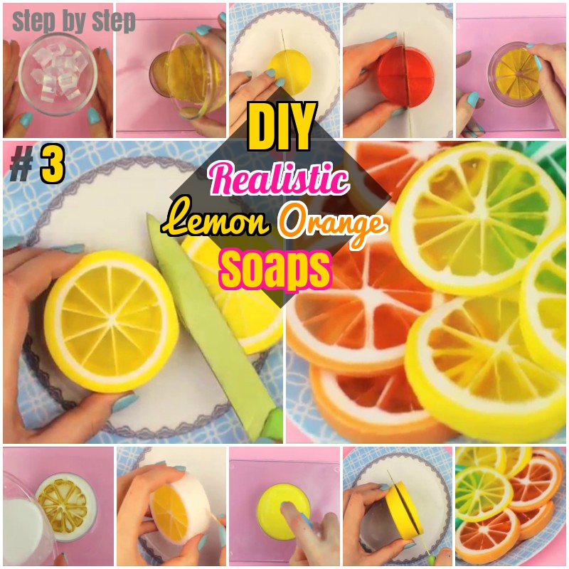 DIY How to make Lemon Orange Glycerin Soaps