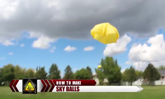 DIY How to make Parachute flying Sky balls (2)