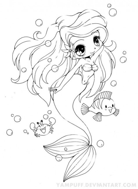 coloring mermaid cute princess eyes dresses ariel
