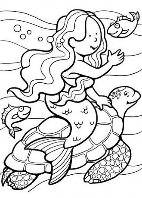 Mermaid-coloring-pages