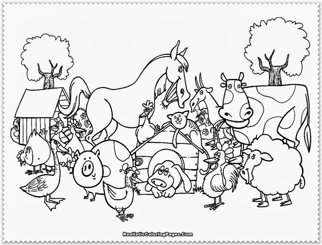 images of farm animal coloring pages - photo #24