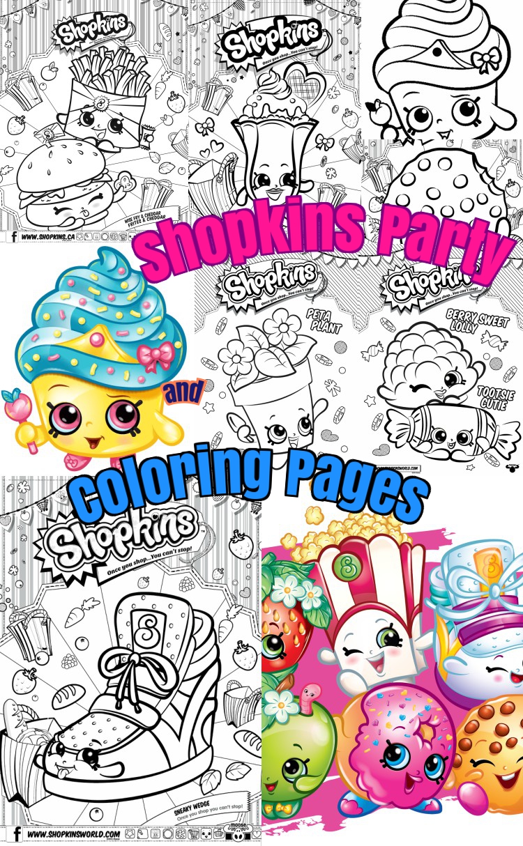 Shopkins Party Ideas and Coloring Pages