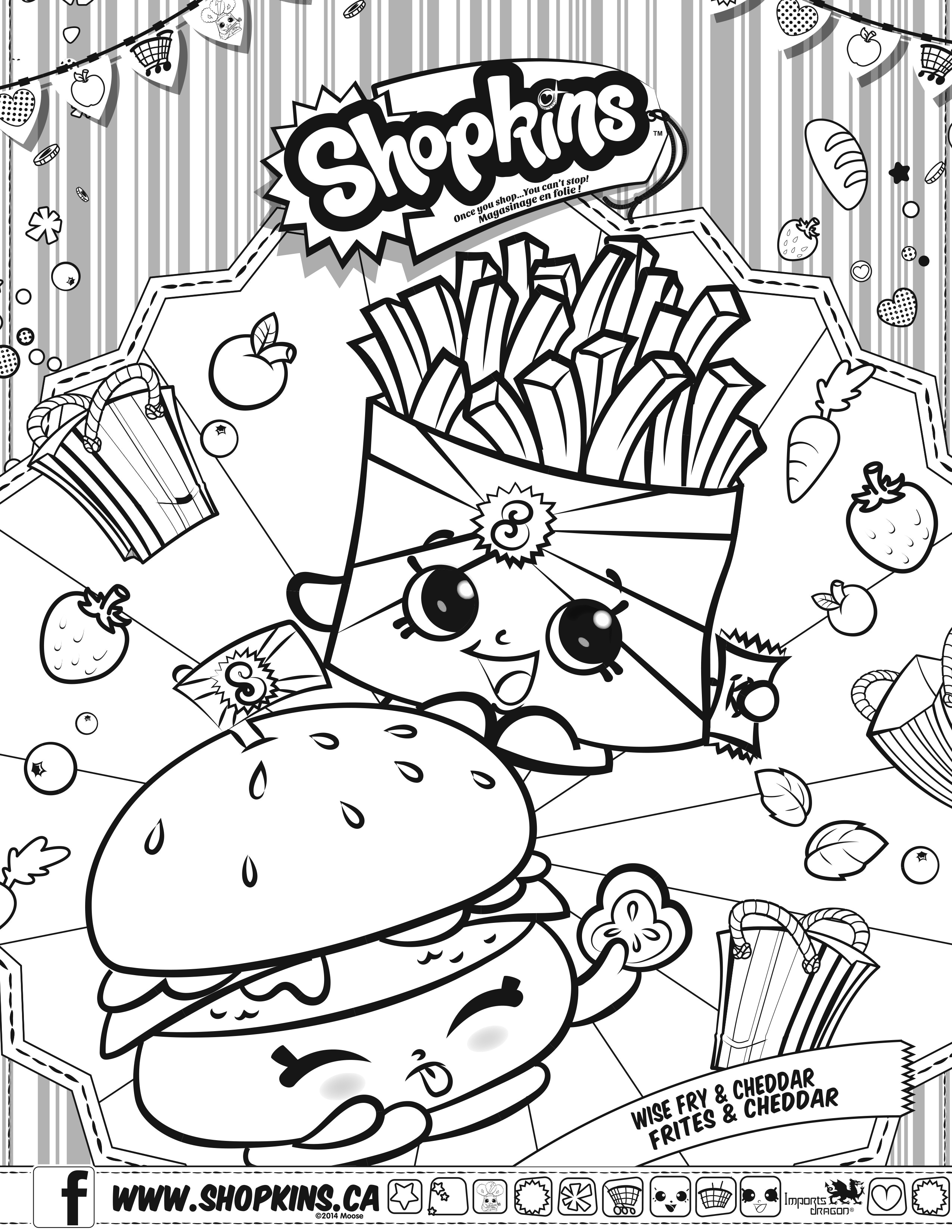 171 Simple Shopkins Coloring Pages To Print with Animal character