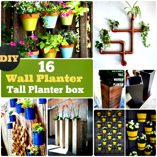 DIY Tall and Wall Planter Box pots