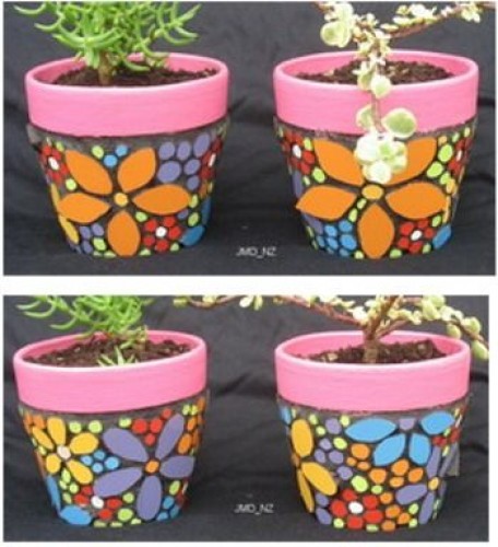 DIY painted pot planters