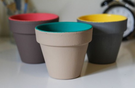 DIY painted pot planters