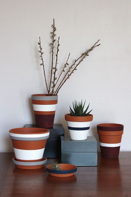 DIY painted pot planters