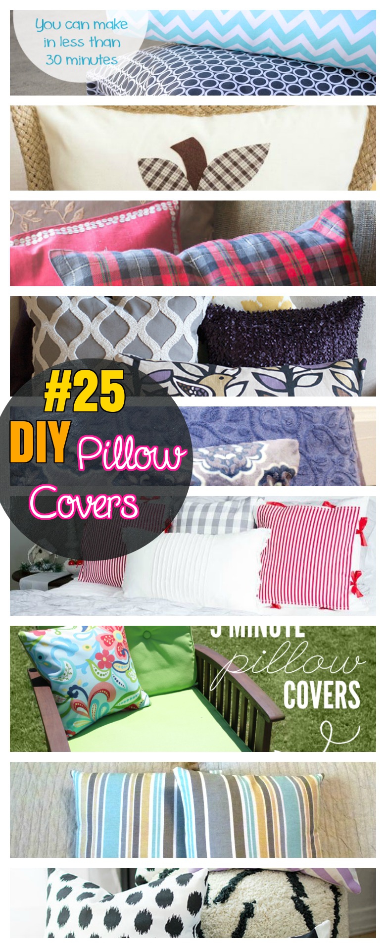 DIY 25 Pillow covers step by step tutorial for pillow case