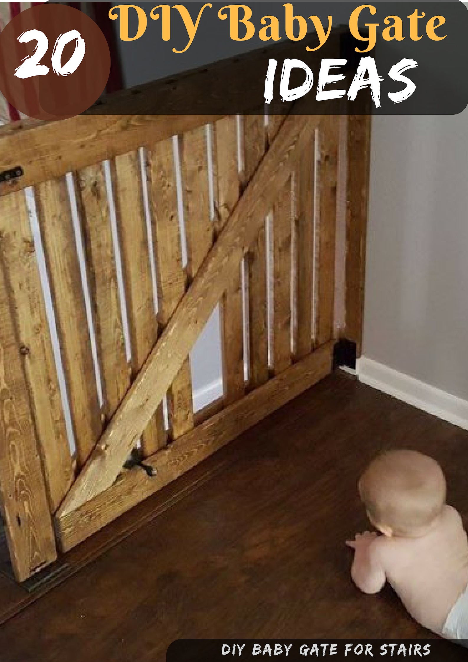 20 DIY Baby Gate Ideas: Fabric Pallet, and Wood Frame Gates for Stairs