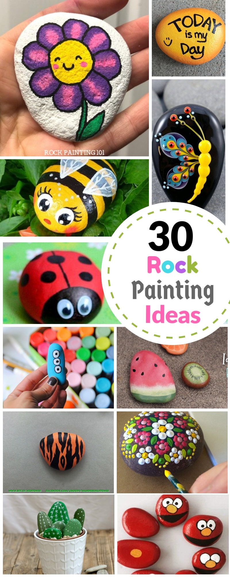 15 Inspiring DIY Painted Rock Ideas - A Piece Of Rainbow