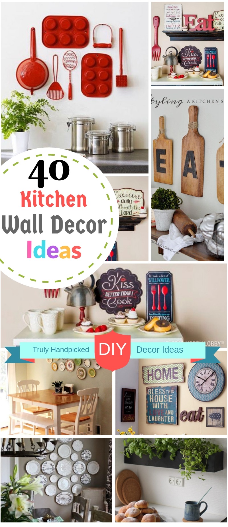 40 DIY Kitchen Wall Decor Ideas Creative Farmhouse and Modern Decors