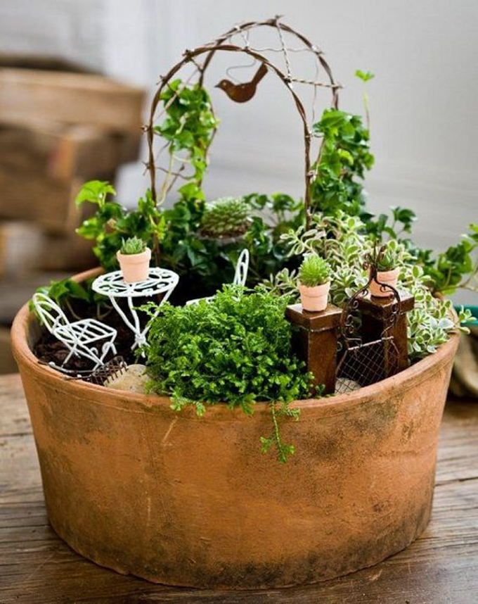 Miniature Windmill Dollhouse Garden Fairy Ornament Pot Plant Craft Home E4T4 1X