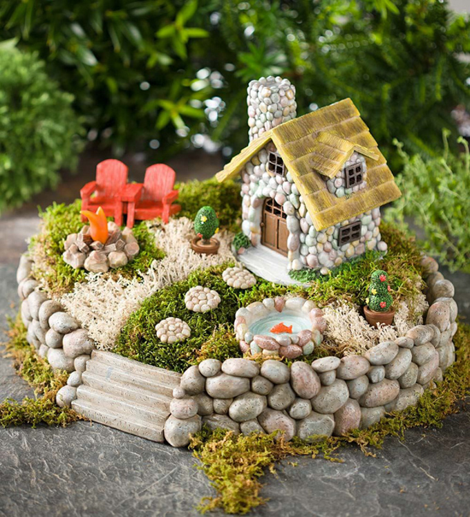 10 Miniature de chaume Maison de poupée Bonsai Fairy Garden Landscape Decor 