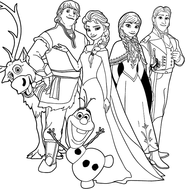 Disney Frozen Characters coloring pages