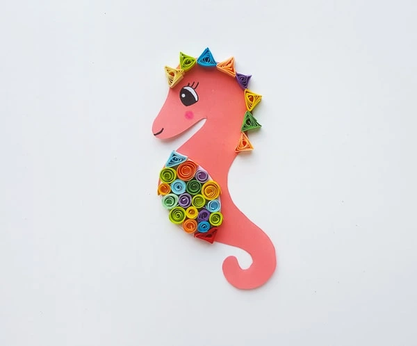 Sea creatures craft ideas paper quilled seahorse