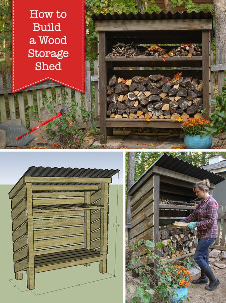 #49 DIY Firewood Storage ideas: Seasoning Outdoor Sheds ...