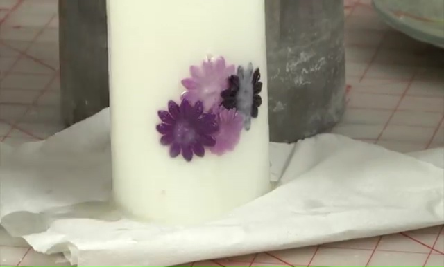 Homemade Pressed flowers candle (7)