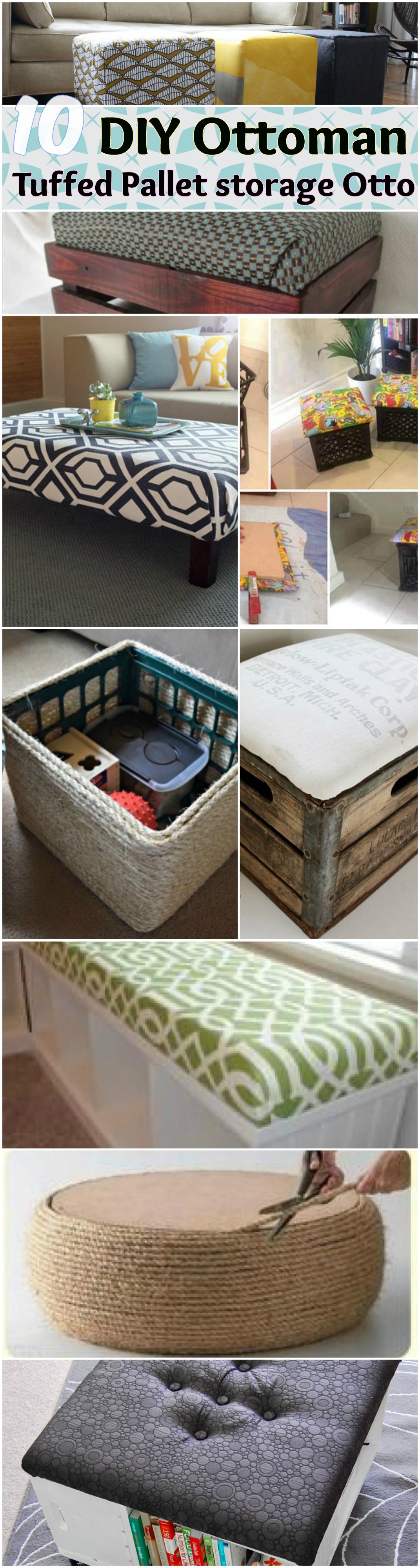 15 DIY Storage Ottoman Ideas: Frugal Ways with Recycle Crates & Pallets