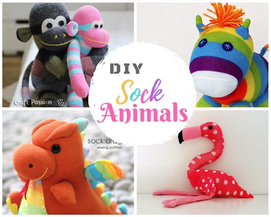 40 DIY Sock Animal Toys Free Sewing Pattern For Plushies And Toys