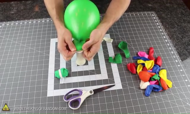DIY How to make Parachute flying Sky balls (8)