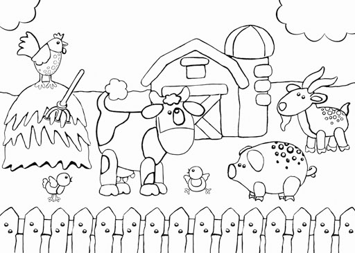 Farm Coloring Pages Free Printable 6