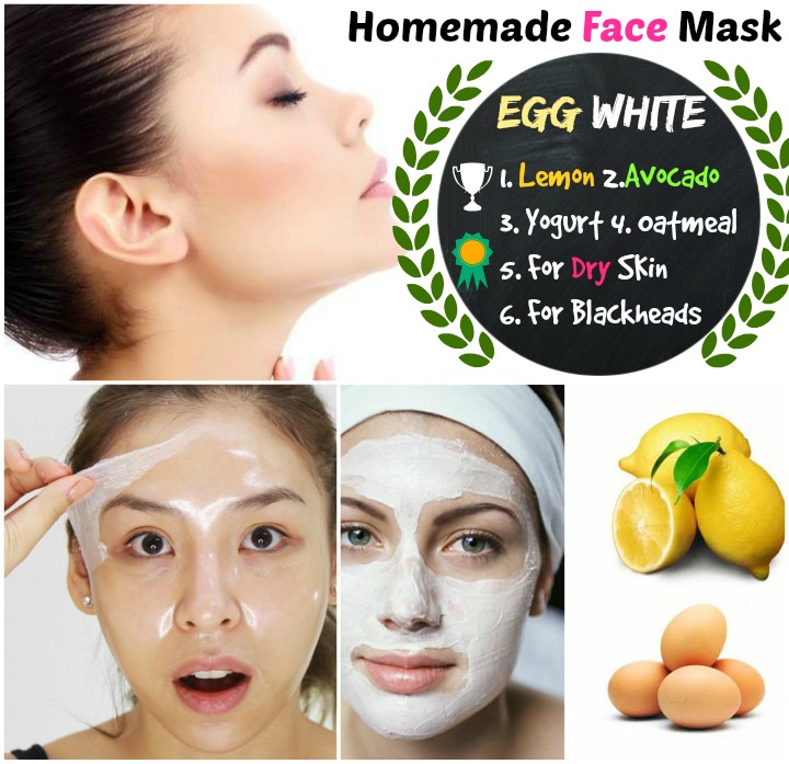 DIY homemade egg white face mask for young and soft skin