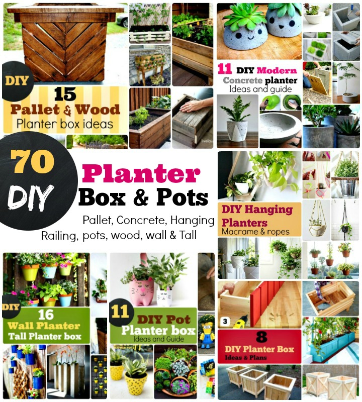 #70 DIY Planter Box Ideas: Modern Concrete, Hanging, Pot ...