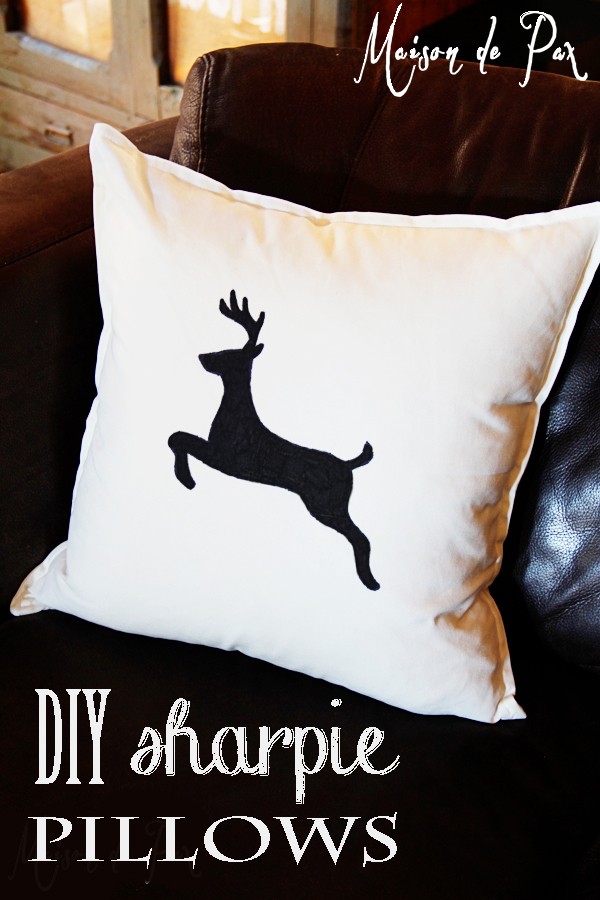 DIY Christmas Sharpie Pillow