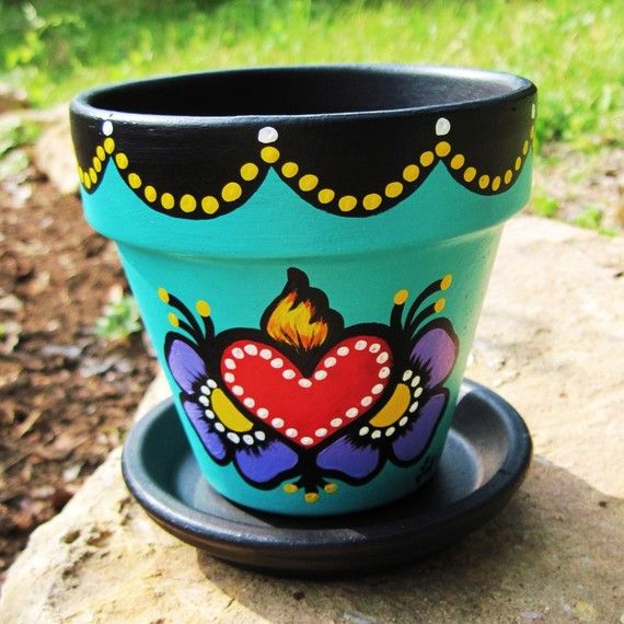 19 DIY Painted Pots How To Paint Pots For A Adorable Garden   DIY Painted Flower Pots 6 