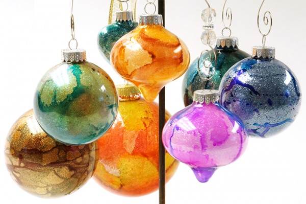 DIY Glass Christmas Ornaments