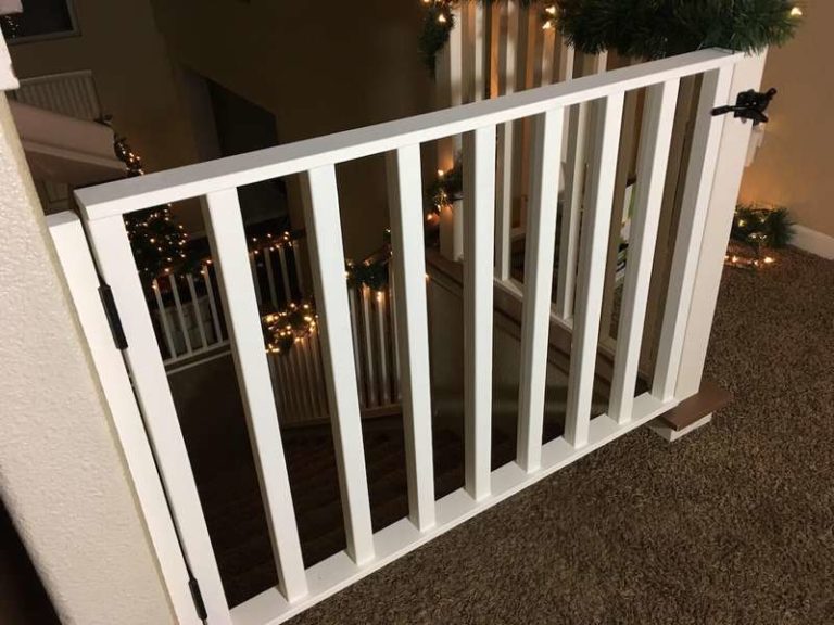 20 DIY Baby Gate Ideas Fabric Pallet, and Wood Frame Gates for Stairs