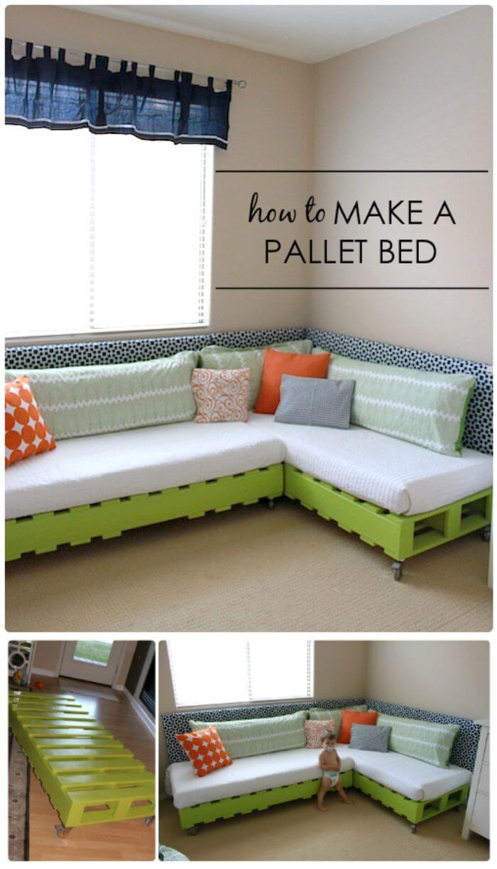 How to make a pallet bed which is extra cool and vibrant