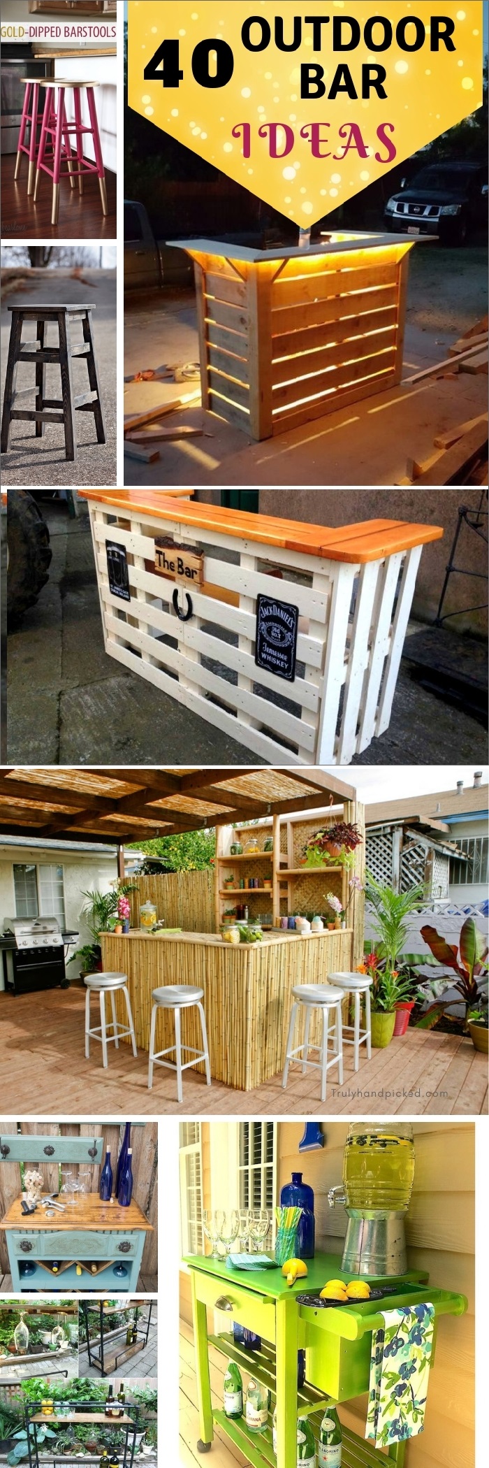 40 DIY Outdoor Bar Ideas Inexpensive Bar Setting and Table Ideas