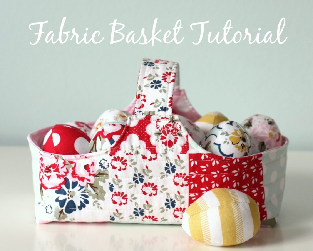 Sewing Pattern Fabric Egg Basket Easter Eggs